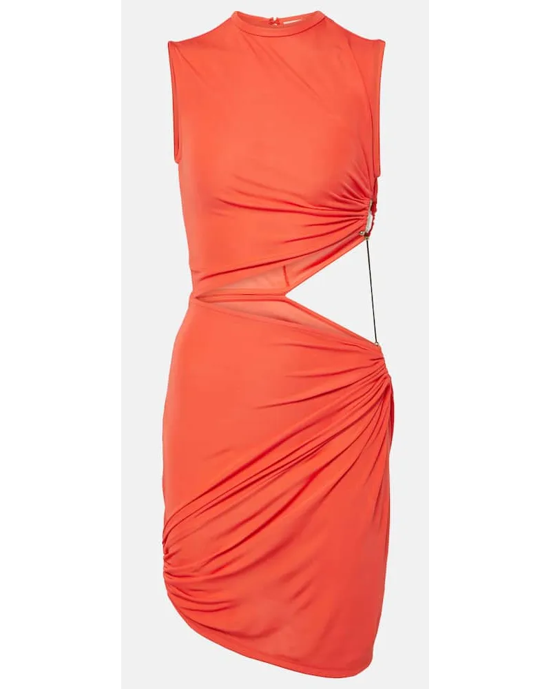 Christopher Esber Verziertes Minikleid Bezel Orange