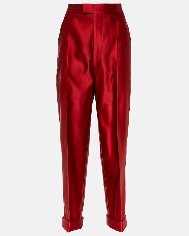 Tom Ford Hose aus Seidensatin Rot