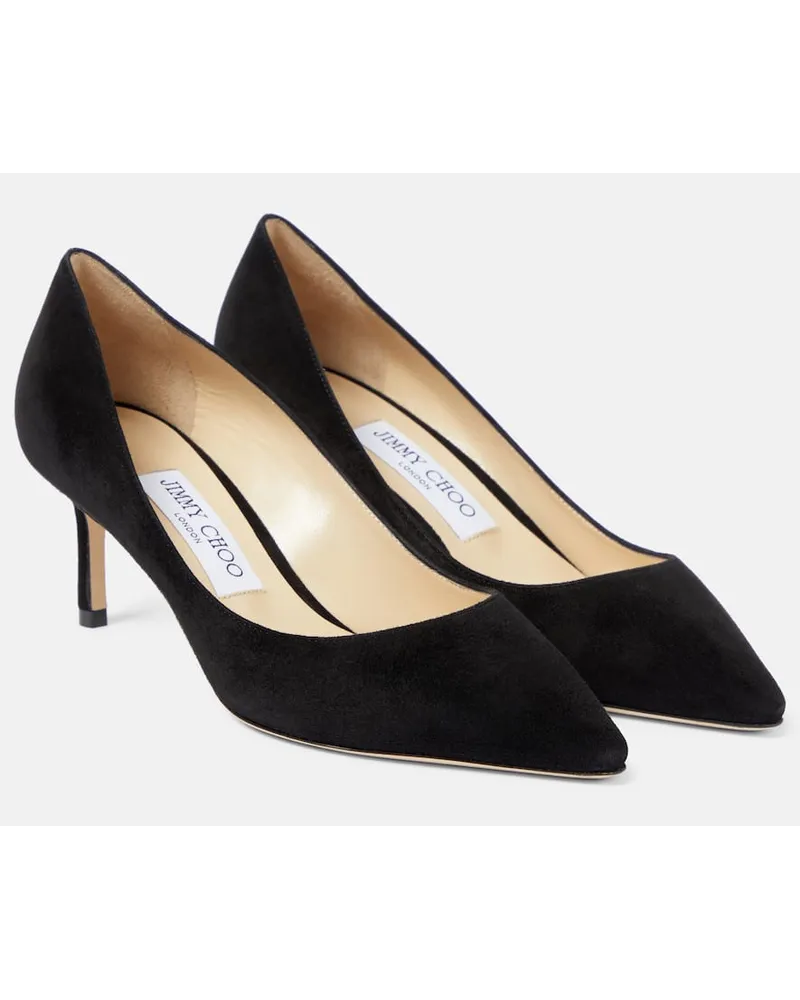 Jimmy Choo Pumps Romy 60 aus Veloursleder Schwarz