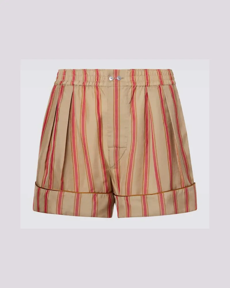 Saint Laurent Shorts aus Twill Beige