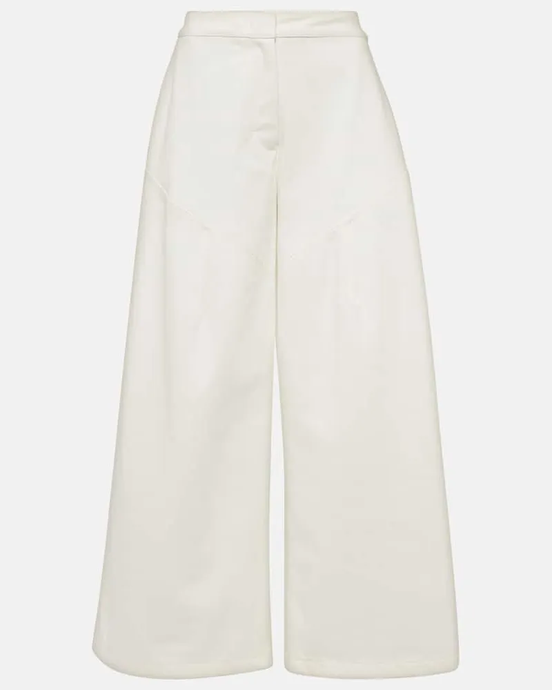 Jil Sander High-Rise Wide-Leg Jeans Weiß