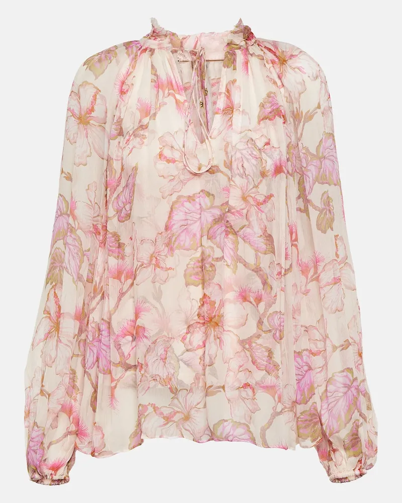 Zimmermann Bedruckte Bluse Matchmaker Billow Rosa