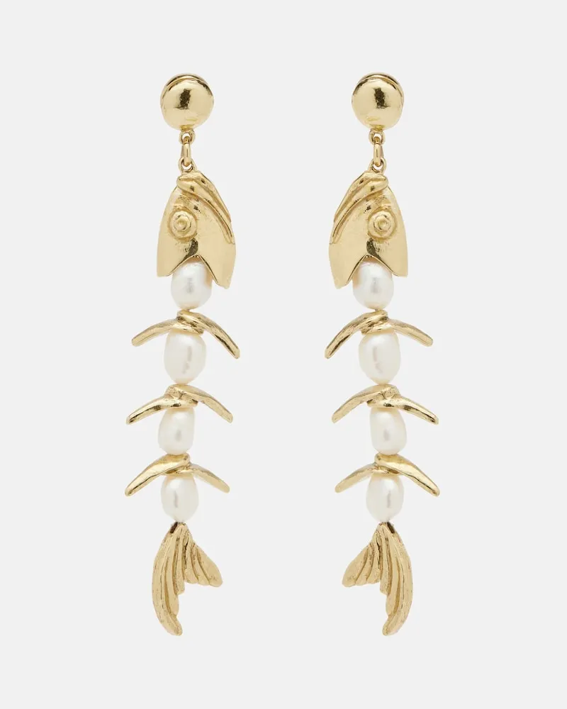 ALEMAIS Alémais Ohrringe Calypso mit Kristallen Gold