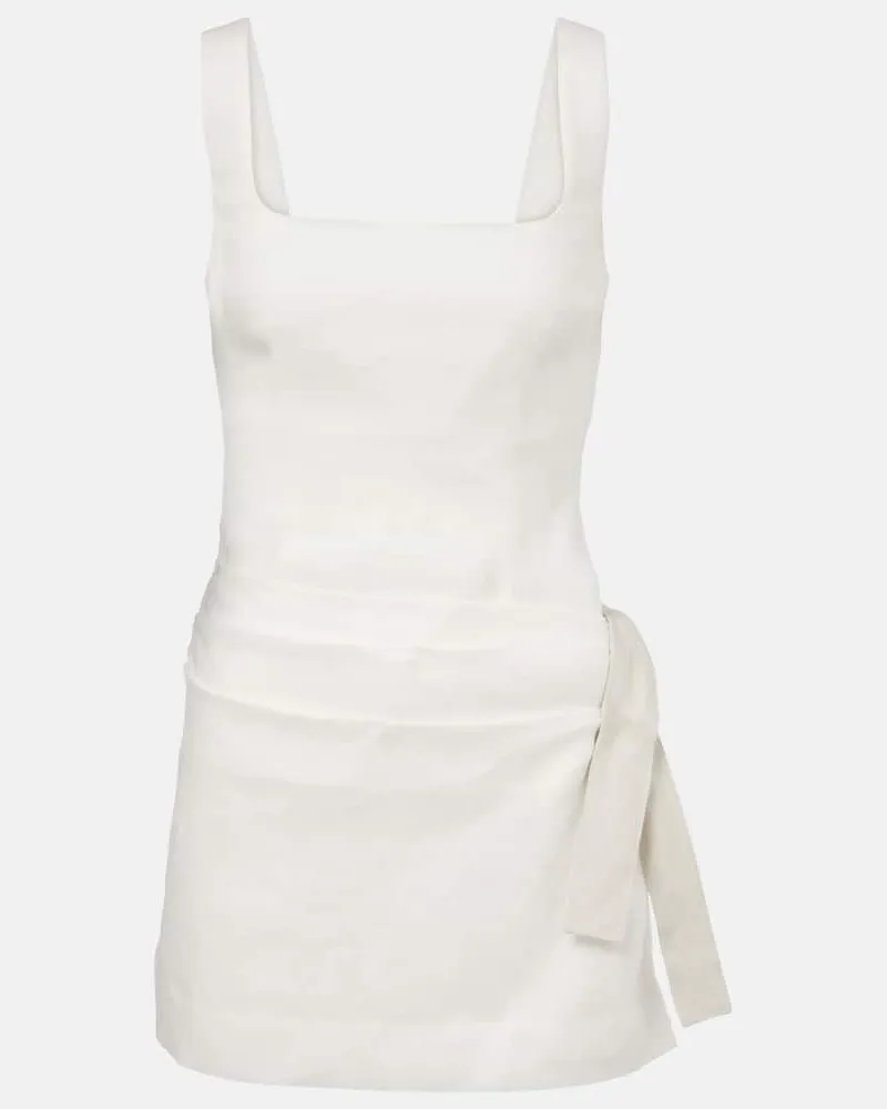 SIR Minikleid Jessamine Tie aus Leinen Weiß