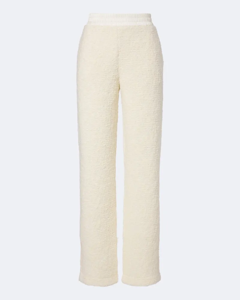 Moncler Gerade Hose aus Bouclé Weiß