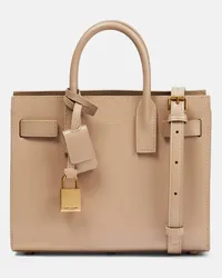 Saint Laurent Tote Sac De Jour Nano aus Leder Beige