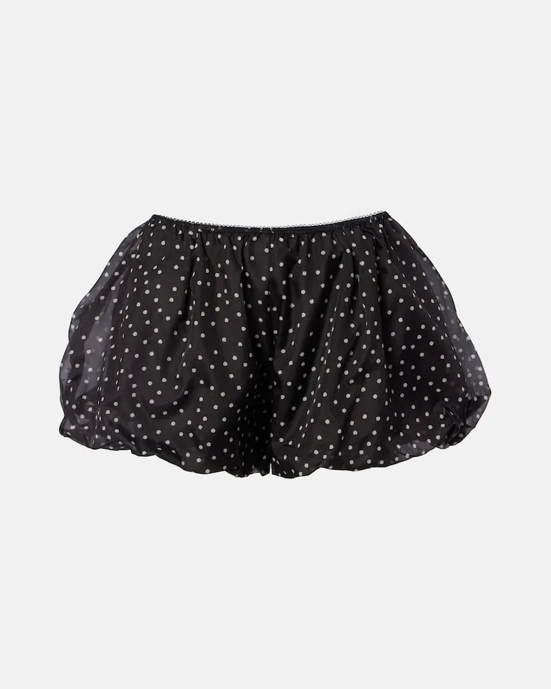 SIR High-Rise Shorts aus Seide Schwarz
