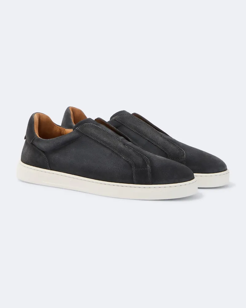 Magnanni Sneakers Kona Slip aus Veloursleder Blau