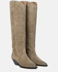 Isabel Marant Stiefel Denvee aus Veloursleder Braun