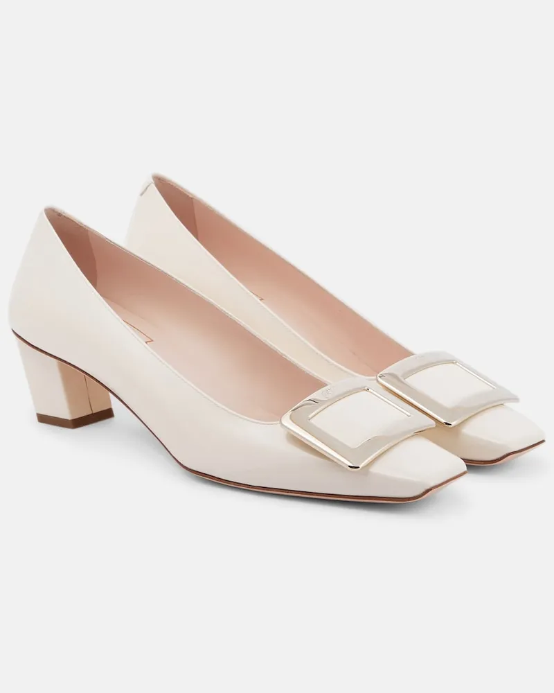 Roger Vivier Pumps Belle Vivier aus Lackleder Weiß