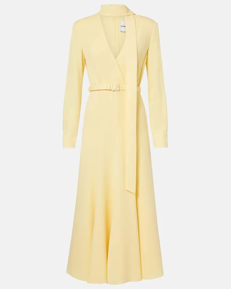 Roland Mouret Midikleid aus Cady Gelb