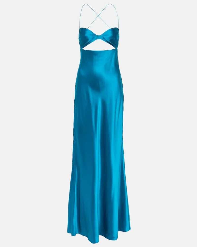 The Sei Robe aus Seidensatin Blau