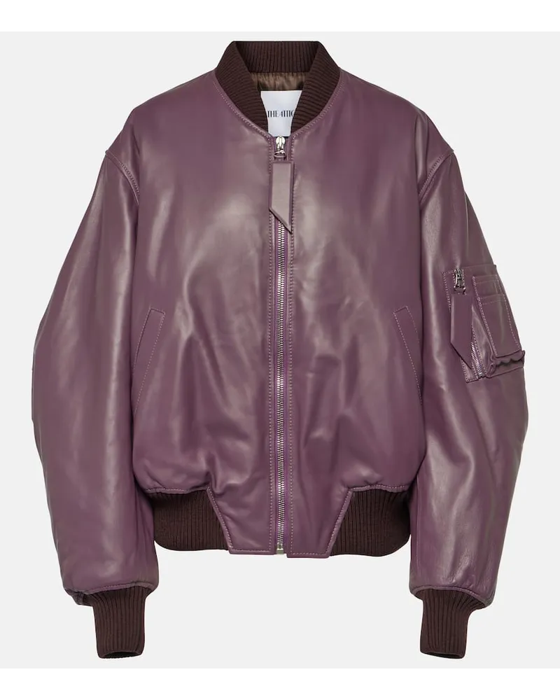ATTICO Bomberjacke Anja aus Leder Lila