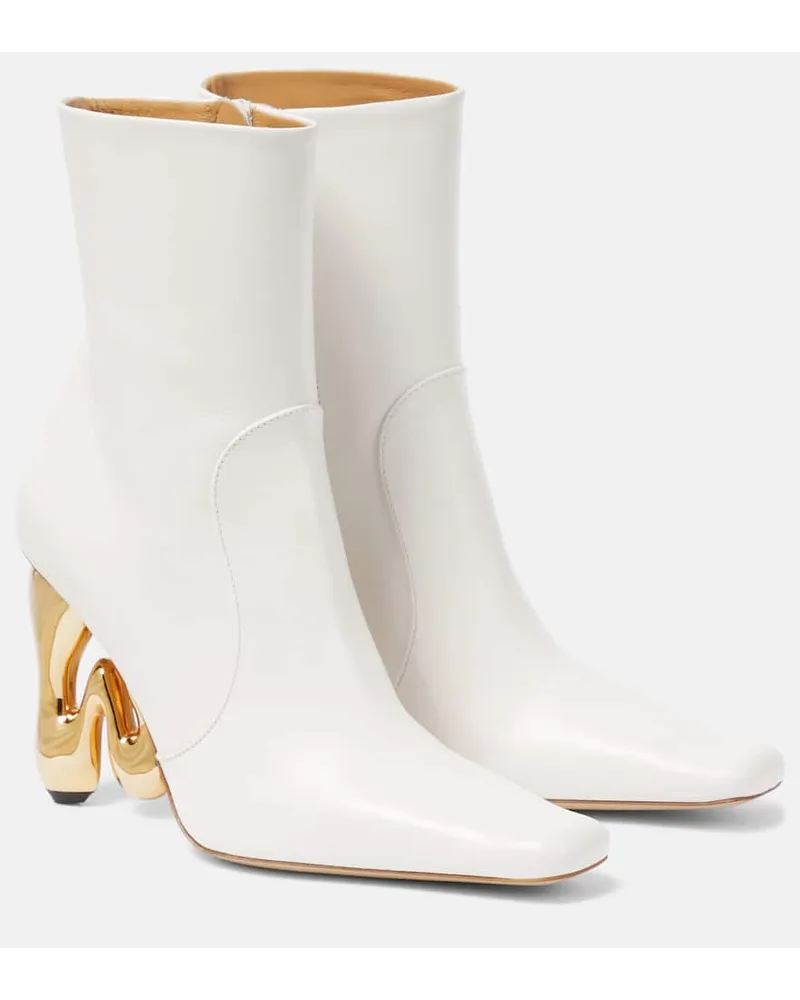 J.W.Anderson Ankle Boots Bubble aus Leder Weiss