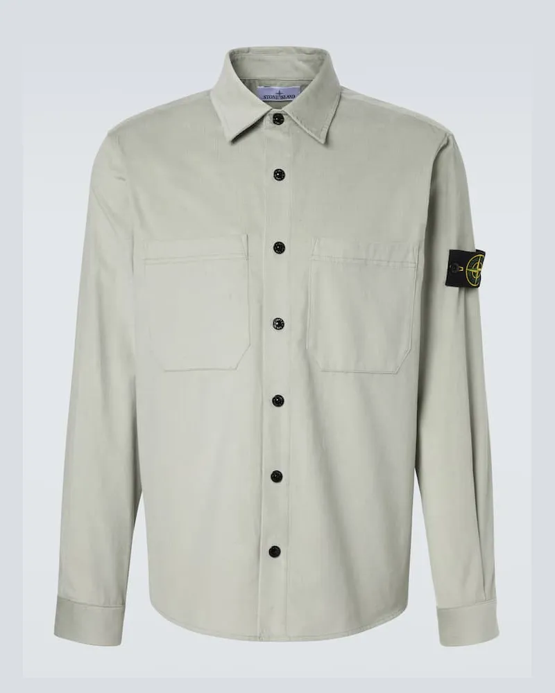 Stone Island Hemd Compass aus Baumwolle Grün