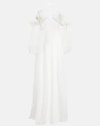 Giambattista Valli Off-Shoulder-Robe aus Seide Weiss