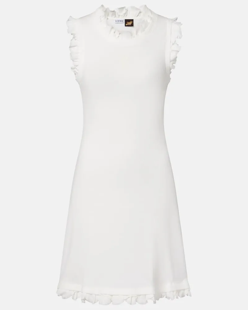 Loewe Paula's Ibiza Minikleid aus Jersey Weiß