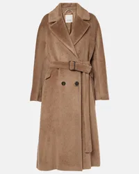 Max Mara Mantel Eugenio aus Alpakawolle und Wolle Beige