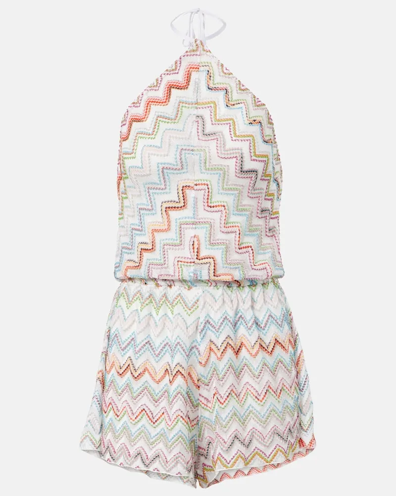 Missoni Playsuit aus Häkelstrick Multicolor