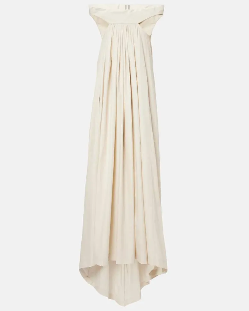 Rick Owens Maxikleid Chalice aus Baumwollpopeline Weiß
