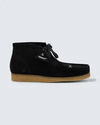 Clarks X Undercover Mokassins Wallabee aus Veloursleder Schwarz