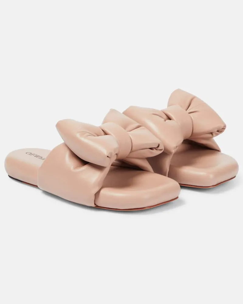 OFF-WHITE Pantoletten aus Leder Beige