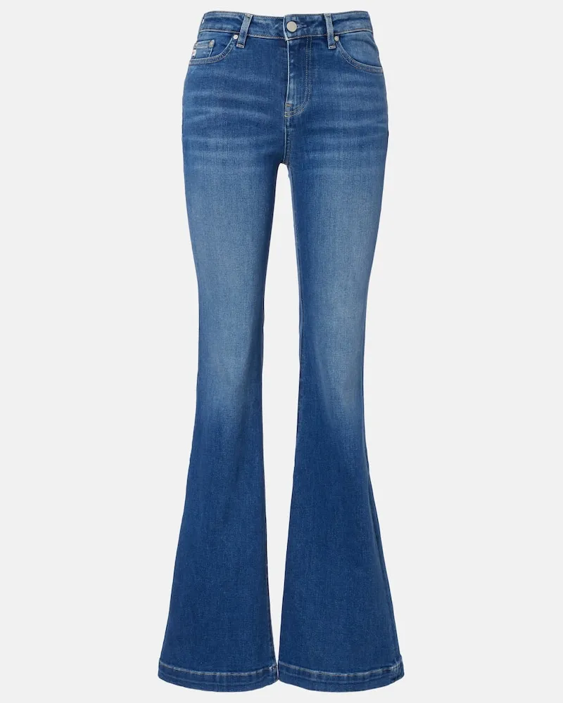 Adriano Goldschmied High-Rise Flared Jeans Tropea Blau