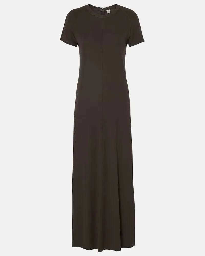 Totême Maxikleid aus Jersey Grau