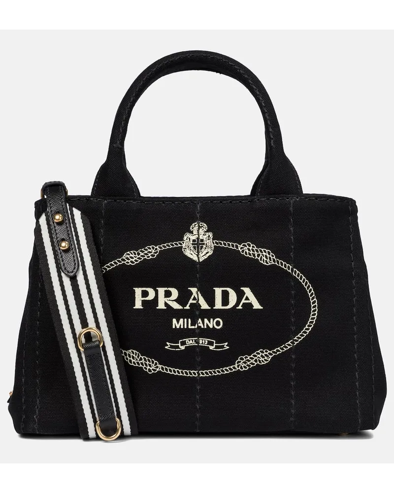 Prada Tote aus Canvas Schwarz