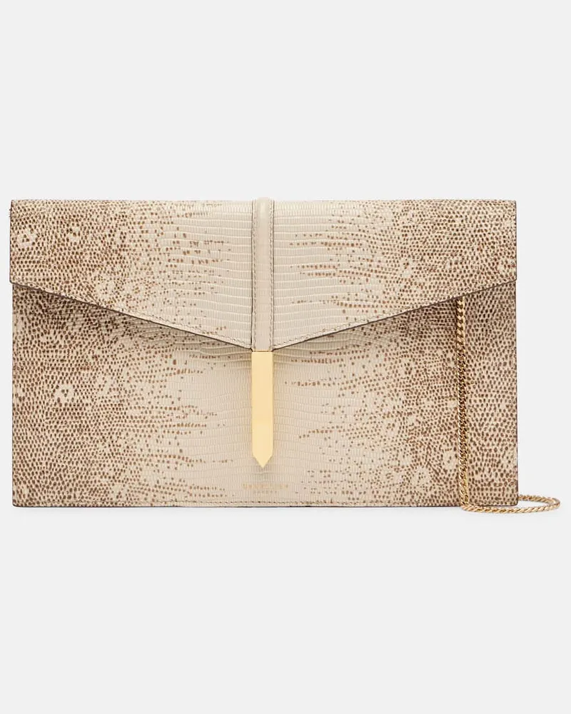 DeMELLIER Clutch Tokyo aus Leder Grau