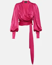 COSTARELLOS Top Mouglalis aus Satin Pink