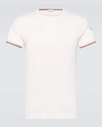 Moncler T-Shirt aus einem Baumwollgemisch Weiss