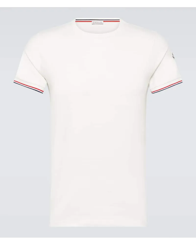 Moncler T-Shirt aus einem Baumwollgemisch Weiss