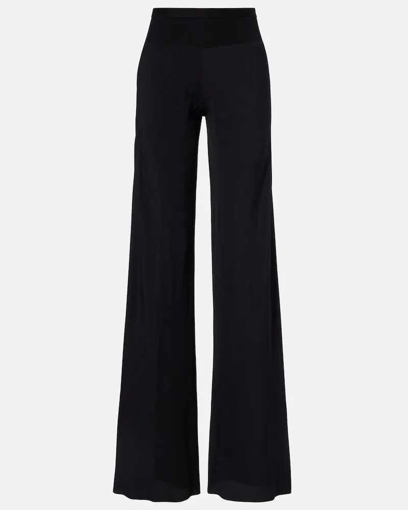 Rick Owens Weite Hose Bias Schwarz