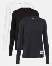 Jil Sander Set aus drei Sweatshirts aus Jersey Multicolor