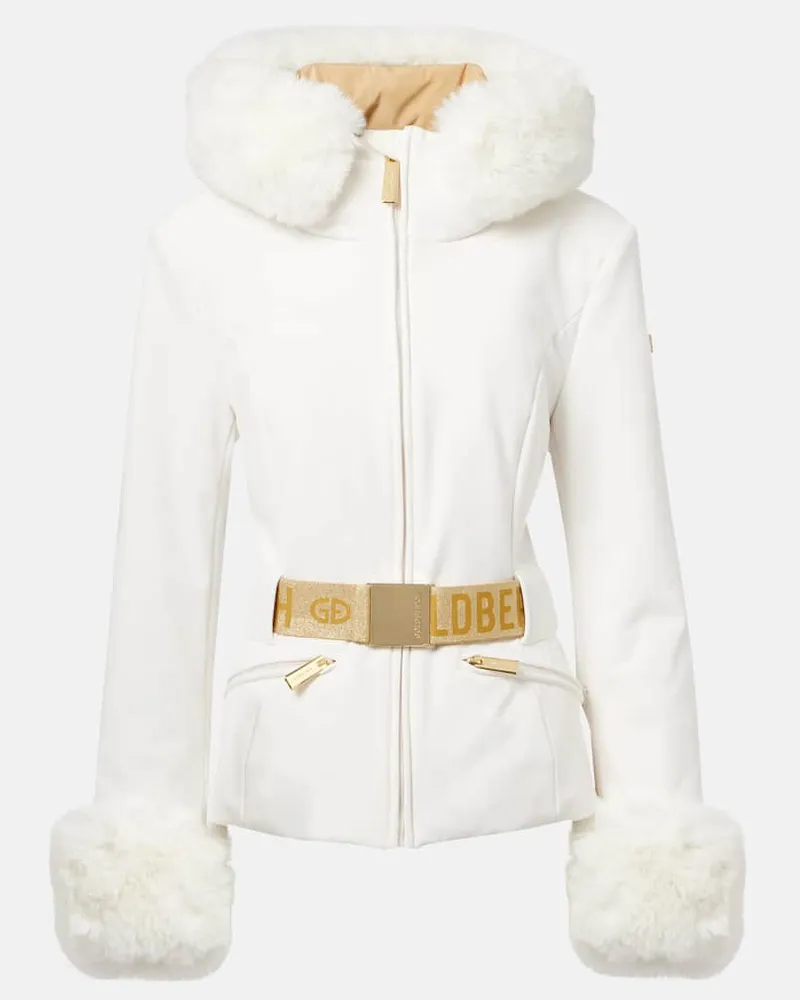 GOLDBERGH Skijacke Prezioso mit Faux Fur Weiß