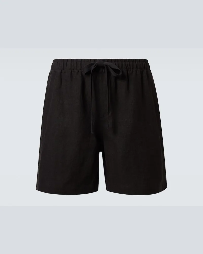 COMMAS Shorts aus Leinen Schwarz