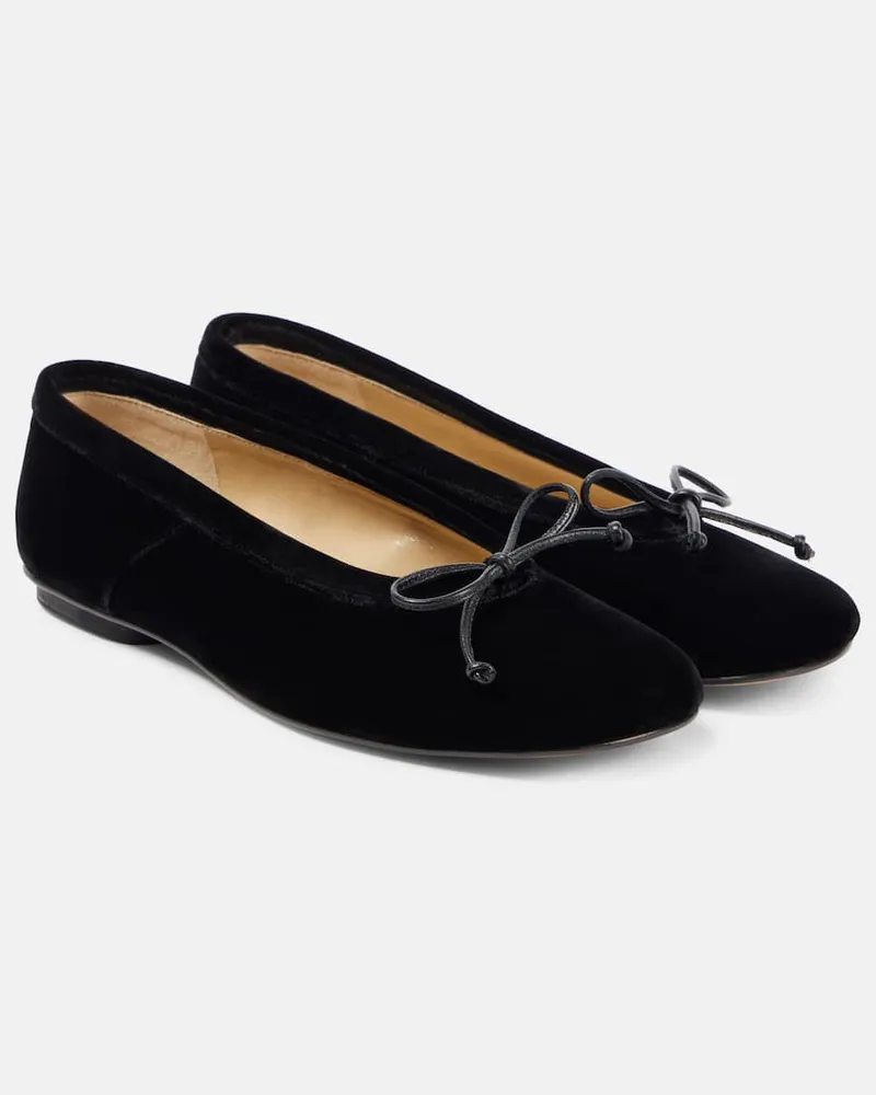 Le Monde Béryl Le Monde Béryl Ballerinas Mica aus Samt Schwarz
