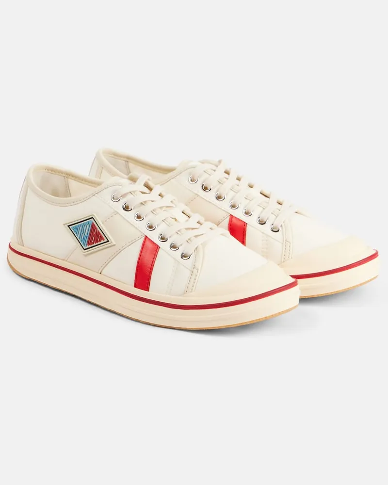 Bottega Veneta Sneakers Eliot aus Canvas und Leder Multicolor