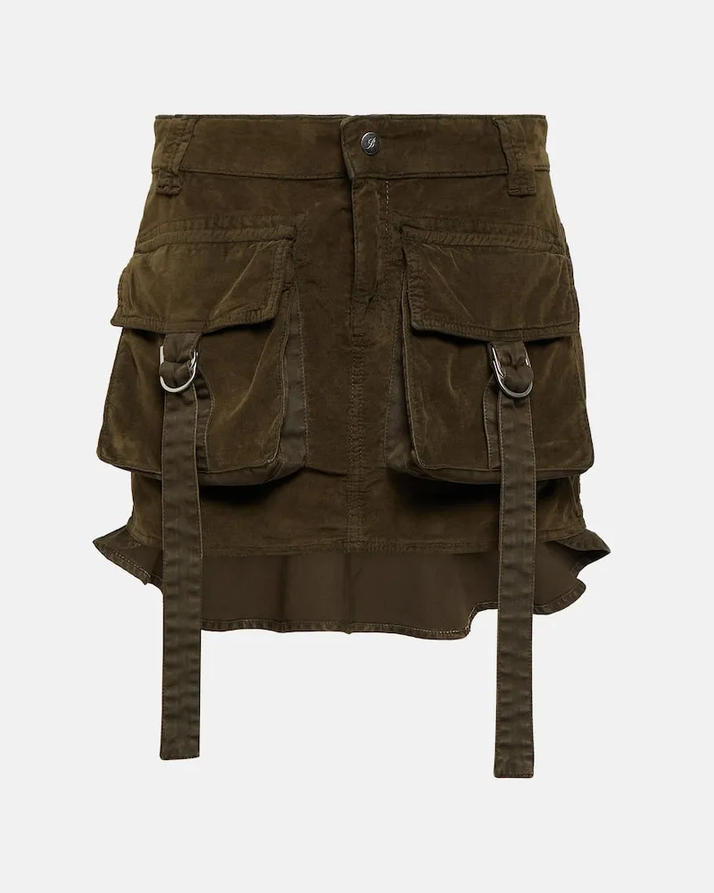 Blumarine Minirock aus Samt Grün