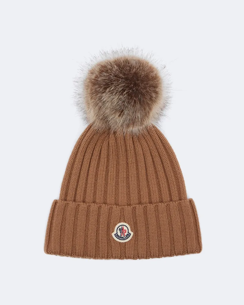 Moncler Mütze aus Schurwolle Braun