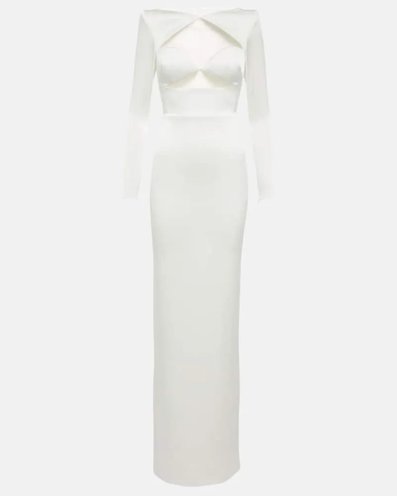 Alex Perry Robe Cohan aus Crêpe Weiß