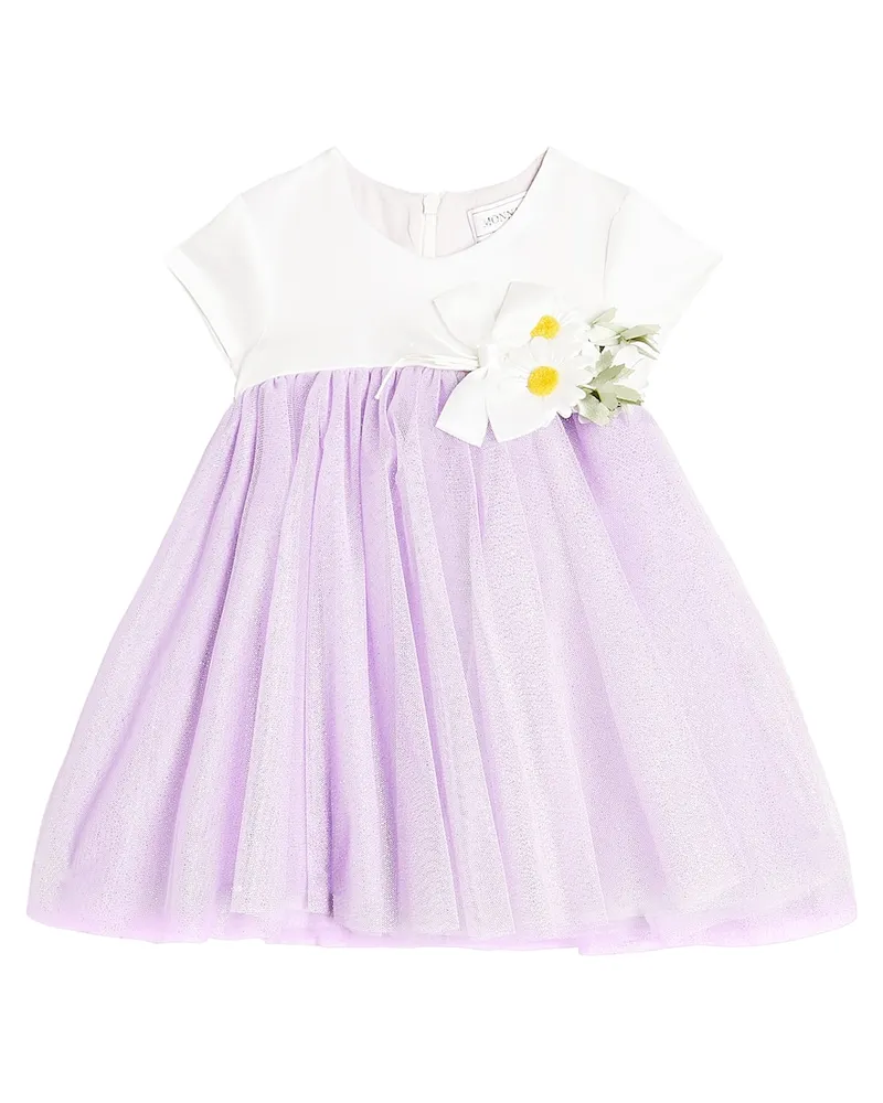 Monnalisa Baby Verziertes Kleid mit Tüll Multicolor