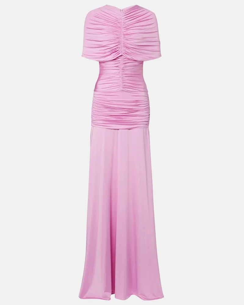 Self-Portrait Maxikleid aus Jersey Rosa