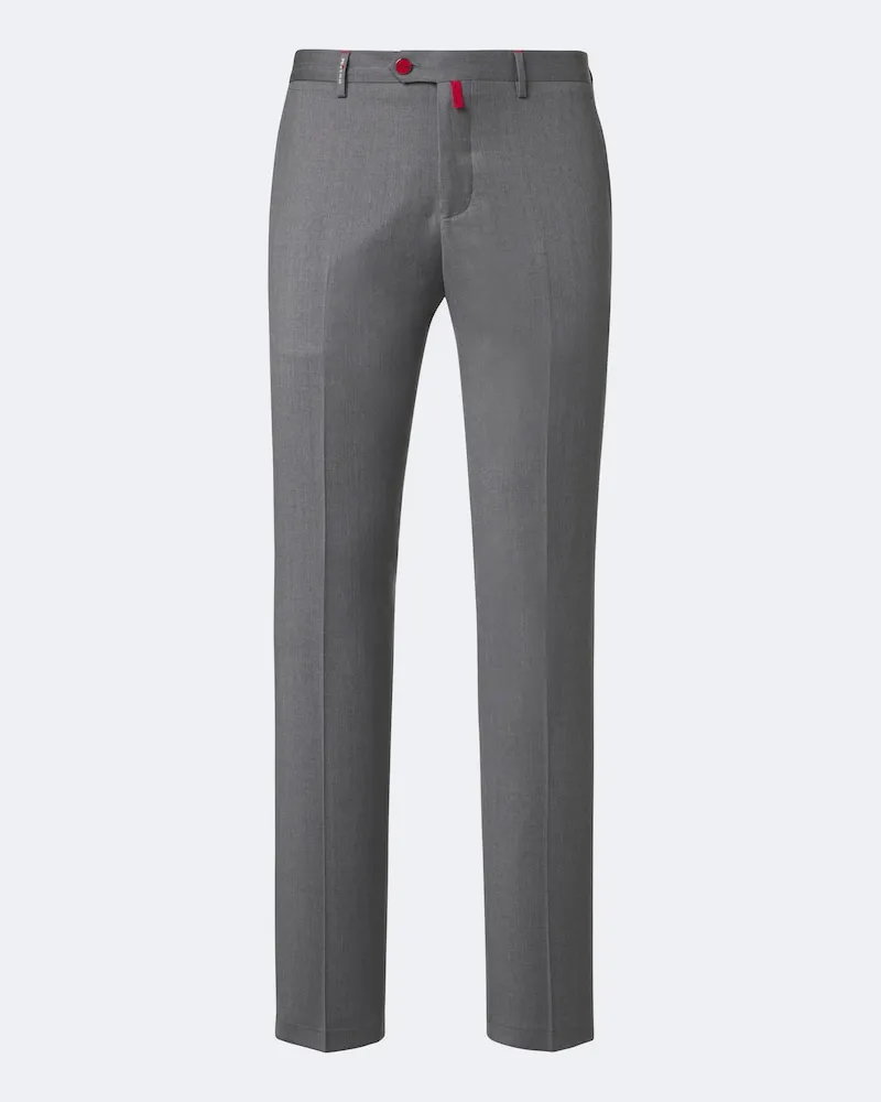 Kiton Schmale Hose aus Schurolle Grau