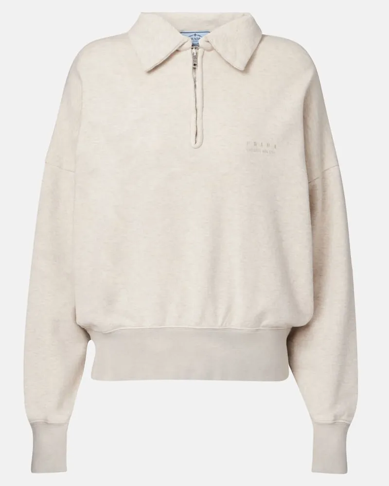 Prada Sweatshirt aus Baumwolle Weiß