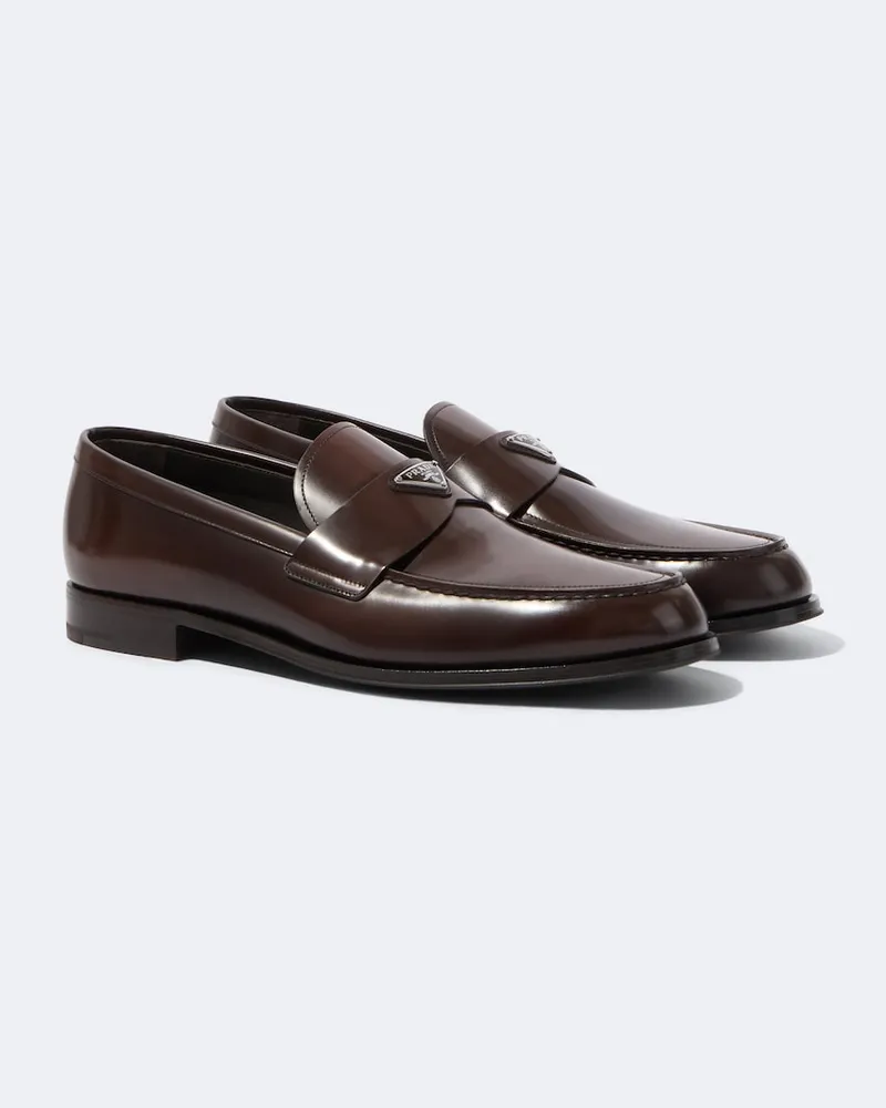 Prada Loafers aus Leder Braun
