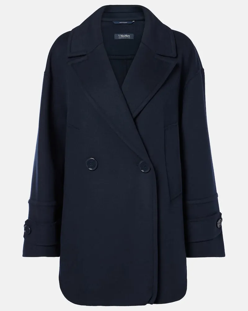 Max Mara Cabanjacke aus Wolle Blau