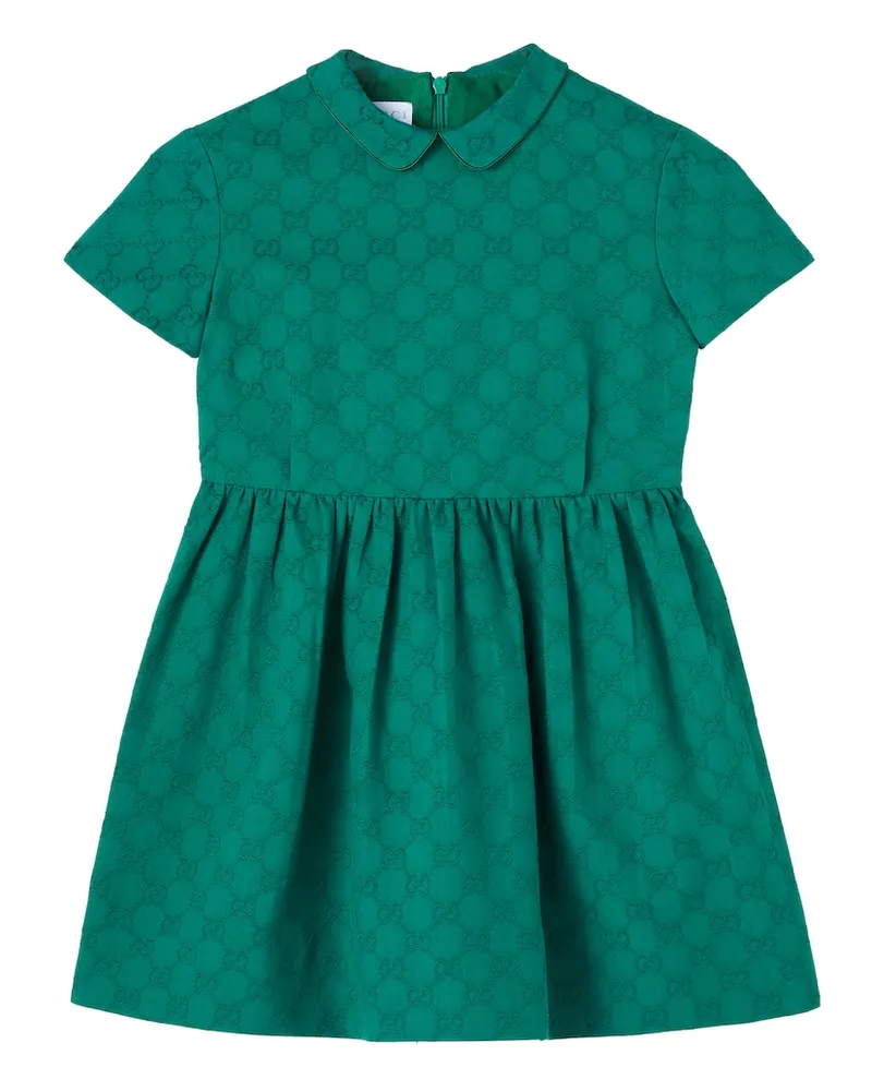 Gucci Kleid GG aus Baumwolle Grün