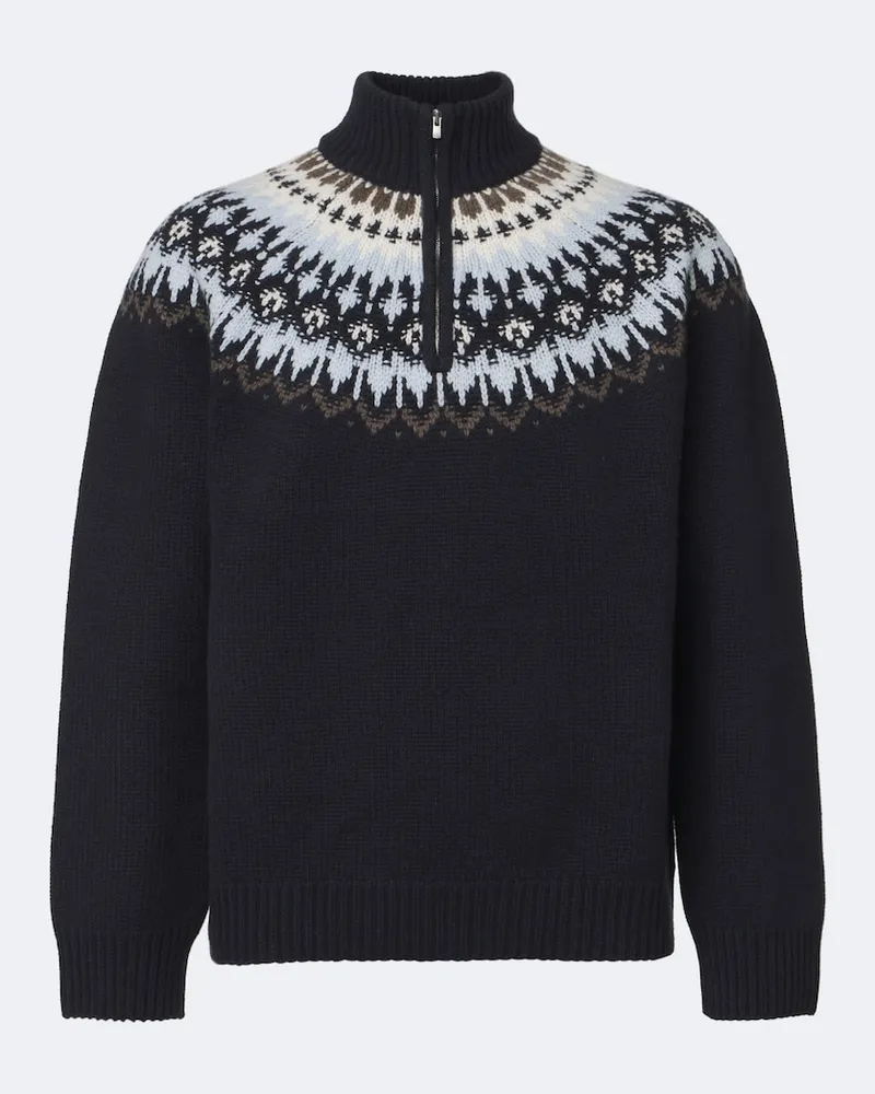 arch4 Pullover Mr Saint Gervais aus Kaschmir Blau